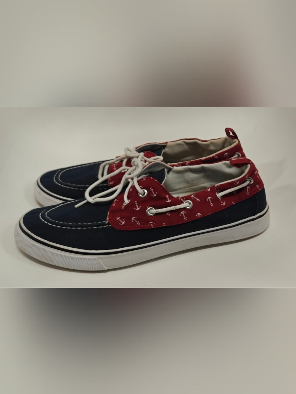 RUE 21 CARBON MENS CASUAL SLIPPER SHOES SIZE 10 ANCHOR DESIGN SUMMER BEACH SHOES